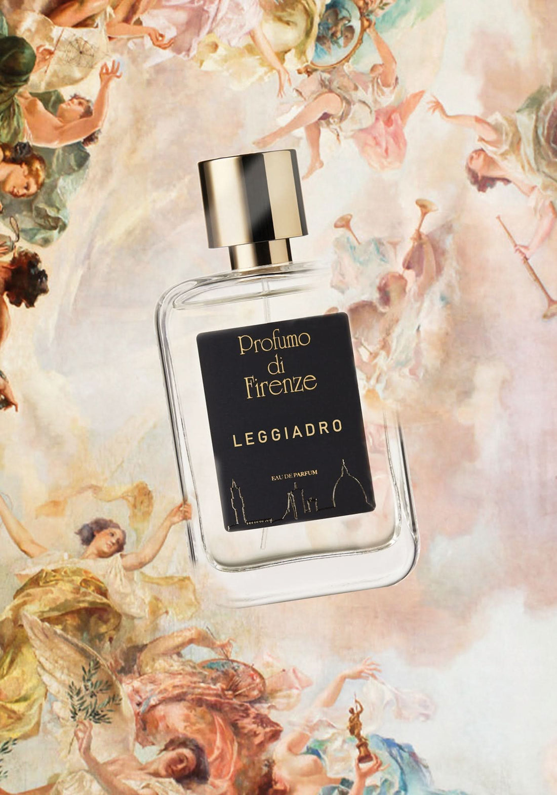 Flakon perfum Profumo di Firenze Leggiadro na tle barokowego fresku, perfumy niszowe